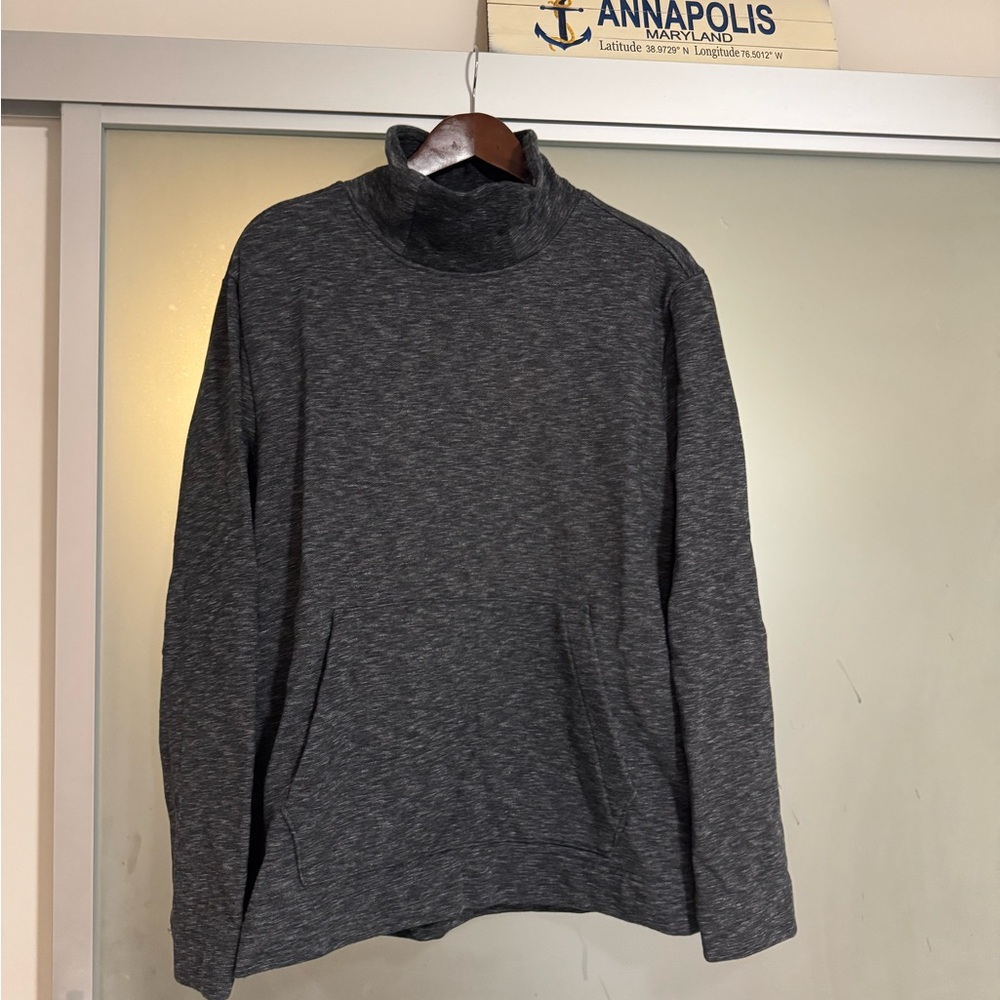 Banana Republic Gray Zip Up Sweater with Quilted Design